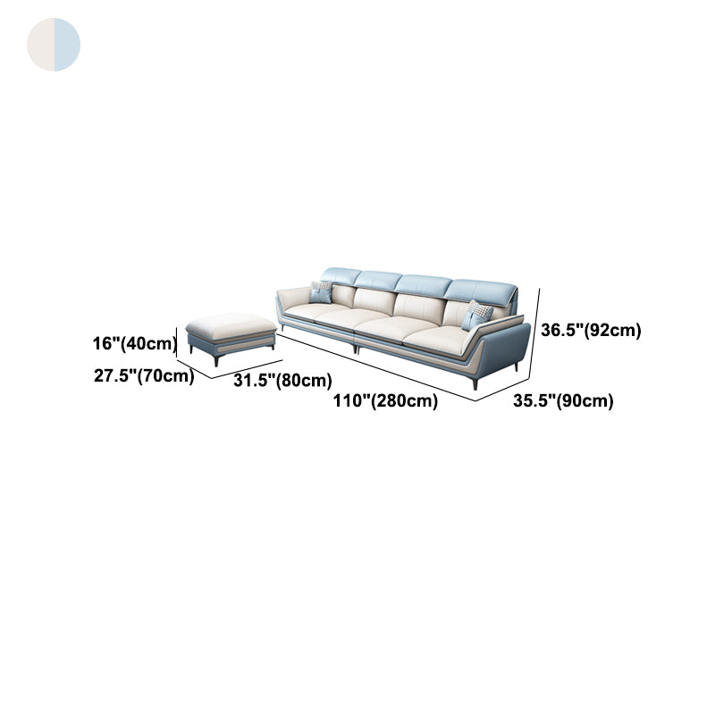 Faux Leather Flared Arm Sofa/Sectional for Liiving Room and Apartment