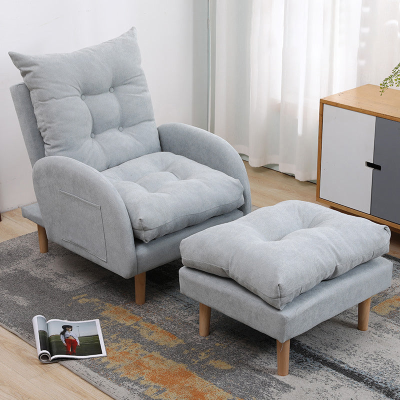 Linen Convertible Chair 28.74" L x 33.85" W x36.61" H Tufted Cushions Chair