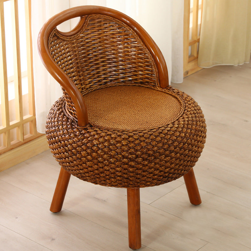 Rattan Armless Chair 19.68" L x 19.68" W Basic Four Leg Chair for Living Room