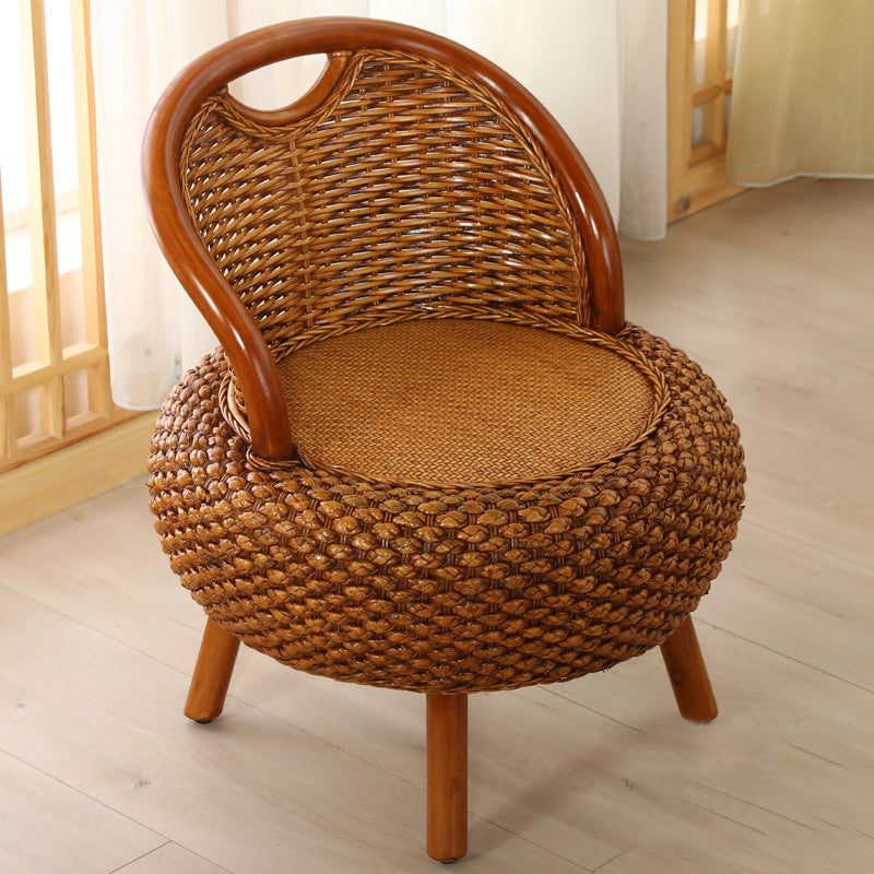 Rattan Armless Chair 19.68" L x 19.68" W Basic Four Leg Chair for Living Room