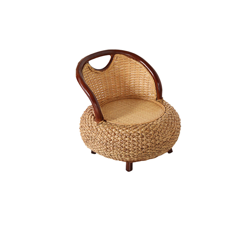 Rattan Armless Chair 19.68" L x 19.68" W Basic Four Leg Chair for Living Room