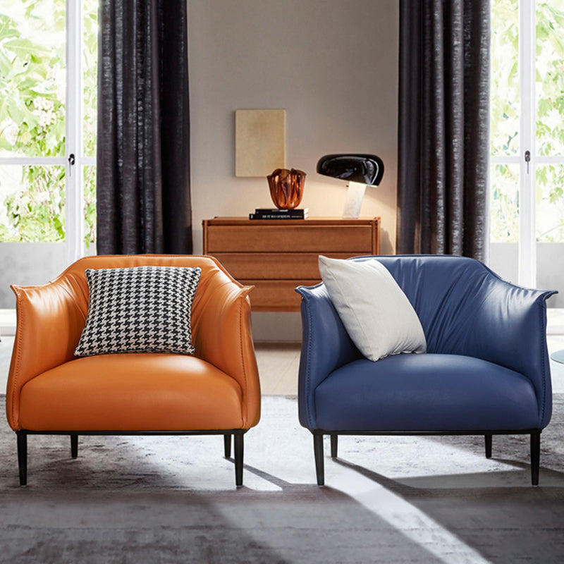 Faux Leather Arm Chair 32.28" L x 32.28" W x 29.92" H Accent Armchair for Living Room