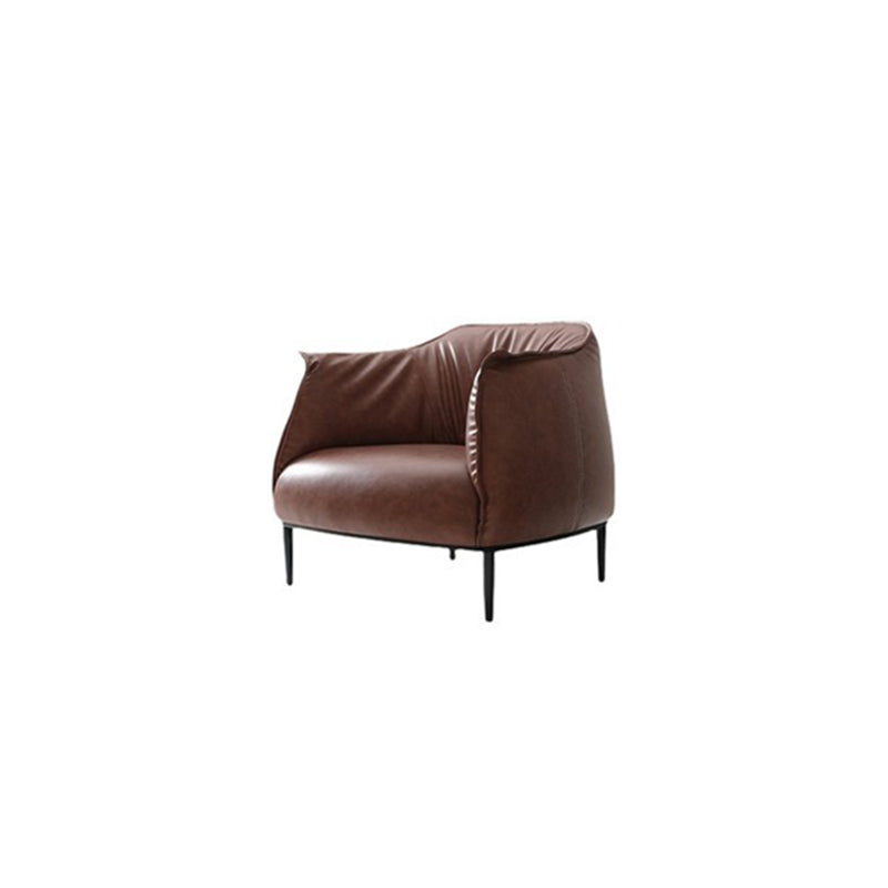 Faux Leather Arm Chair 32.28" L x 32.28" W x 29.92" H Accent Armchair for Living Room