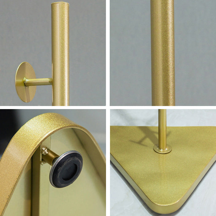 Contemporary Coat Rack Coat Hooks Metal Coat Rack with Triangular Base