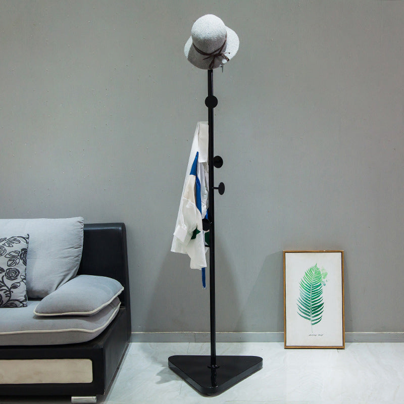 Contemporary Coat Rack Coat Hooks Metal Coat Rack with Triangular Base