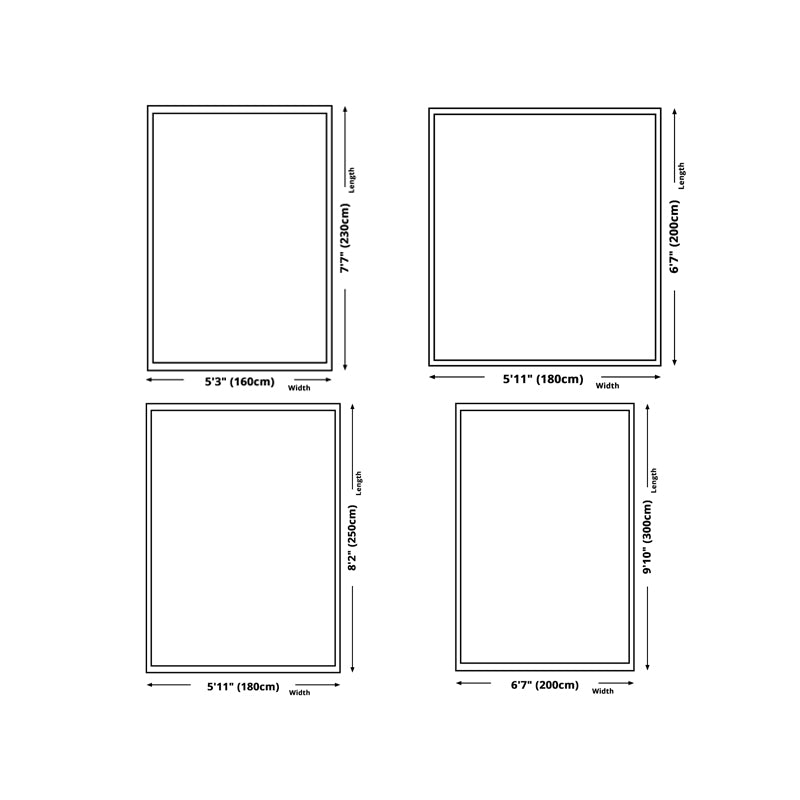 Bohemian Rug Color Mixed Polyester Carpet Stain Resistant Area Rug for Living Room