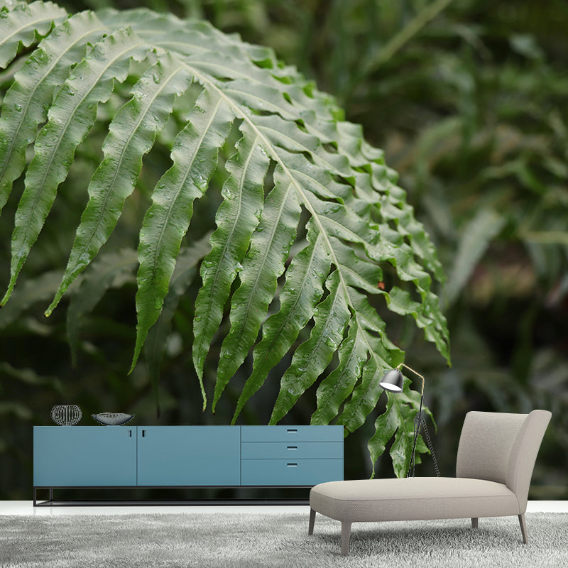 Decorative Wall Mural Tropical Plant Leaf Printed Sitting Room Wall Mural