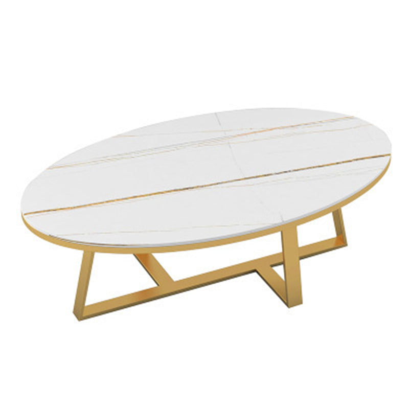 1 Slate Oval Coffee Table Modern Cocktail Table for Living Room