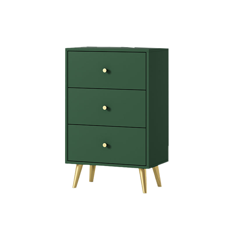 Modern Accent Chest with Storage Drawers and 4 Golden Legs Chest