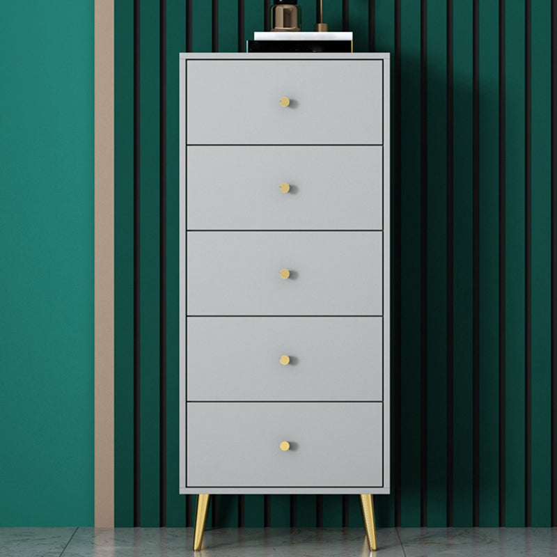 Modern Accent Chest with Storage Drawers and 4 Golden Legs Chest