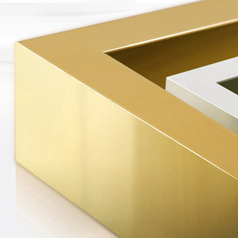 Modern Accent Chest with Storage Drawers and 4 Golden Legs Chest