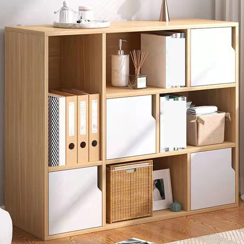 Contemporary Wooden Side Cabinet with Storage Shelves and Doors