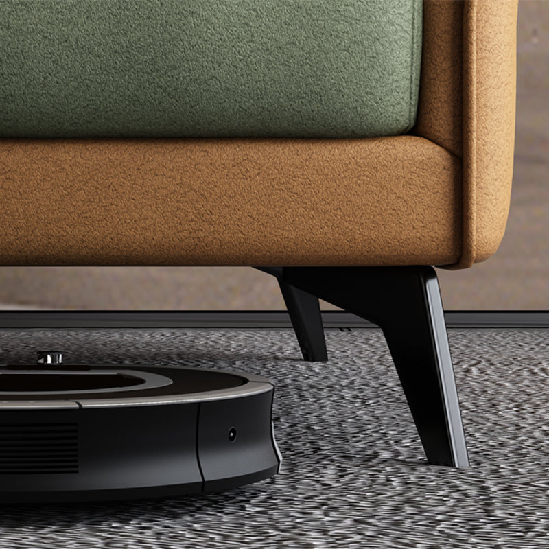 Inverted Armrest with Pillow Back Imitation Leather Sofa Bed Sponge/latex Padded Sofa