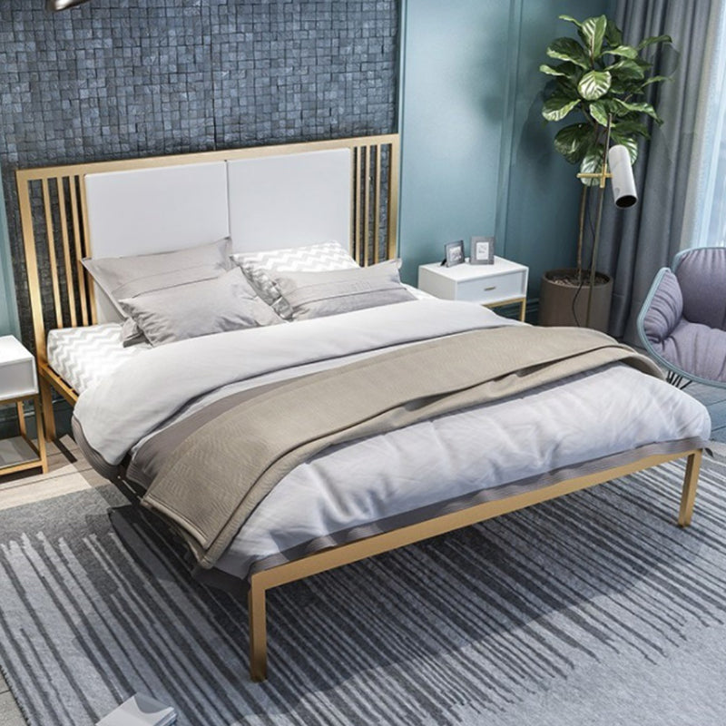 Metal Bed Frame Set Modern 79" L Wire-Grid Open-Frame Bed with Headboard