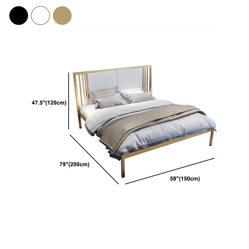 Metal Bed Frame Set Modern 79" L Wire-Grid Open-Frame Bed with Headboard