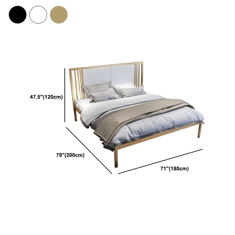Metal Bed Frame Set Modern 79" L Wire-Grid Open-Frame Bed with Headboard