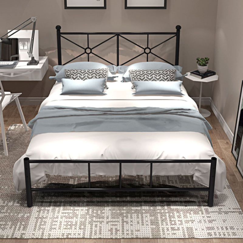 Wire-Grid Open-Frame BedIron Bed Frame with Headboard 39 inch