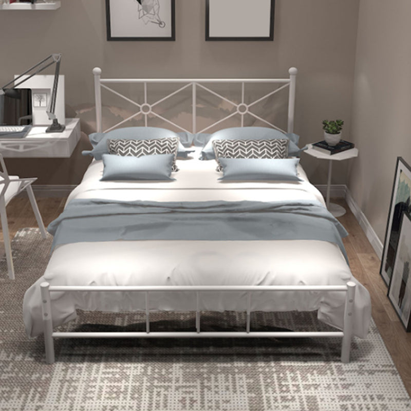 Wire-Grid Open-Frame BedIron Bed Frame with Headboard 39 inch