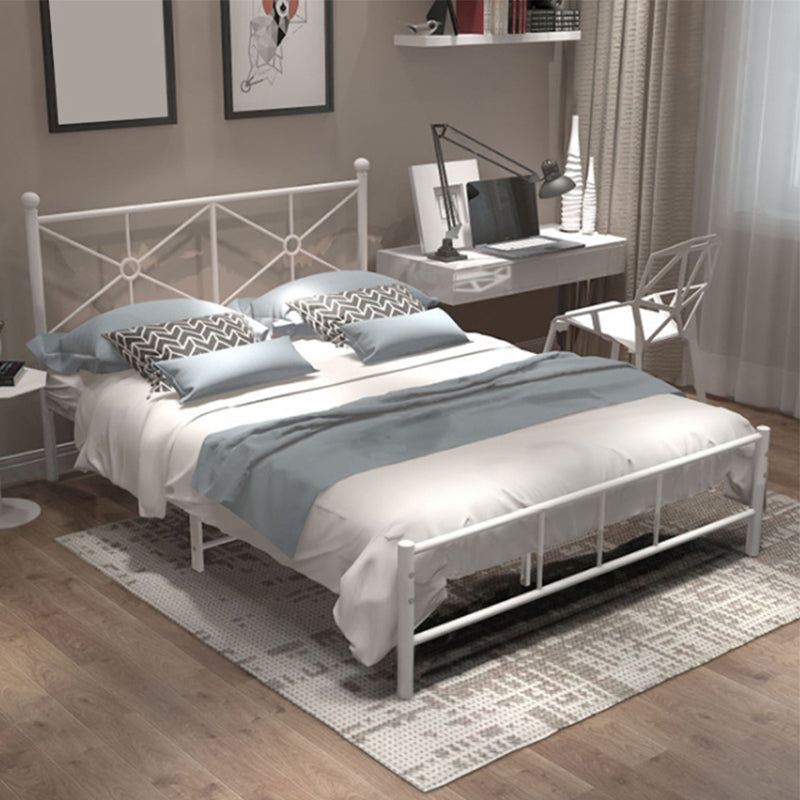 Wire-Grid Open-Frame BedIron Bed Frame with Headboard 39 inch