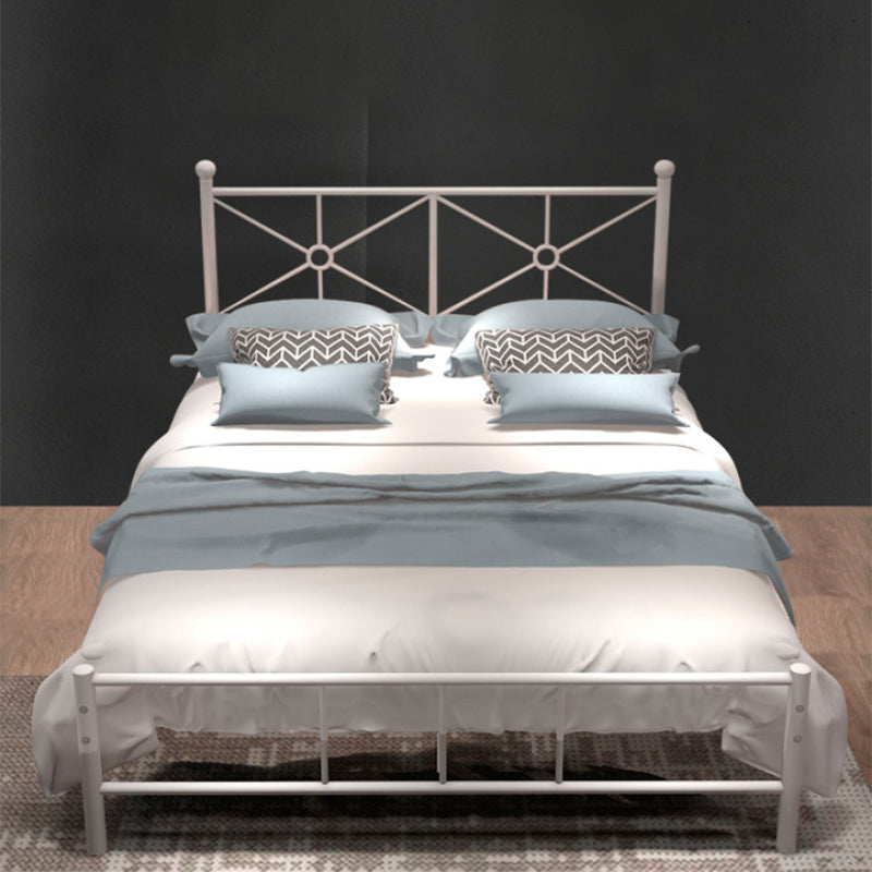 Wire-Grid Open-Frame BedIron Bed Frame with Headboard 39 inch