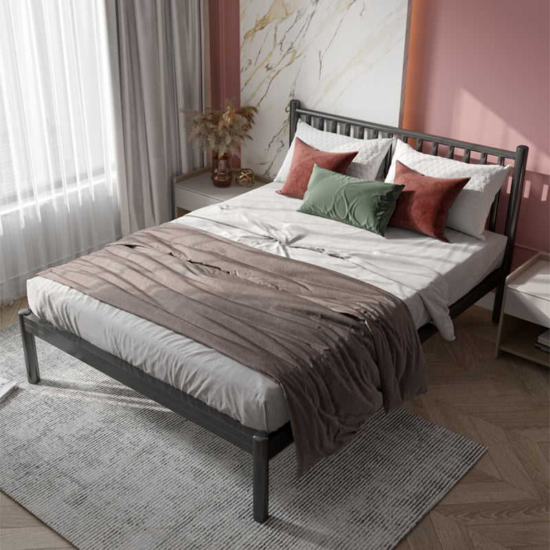 Queen Size Contemporary Metal Bed,40.15 " with Metal Legs Bed