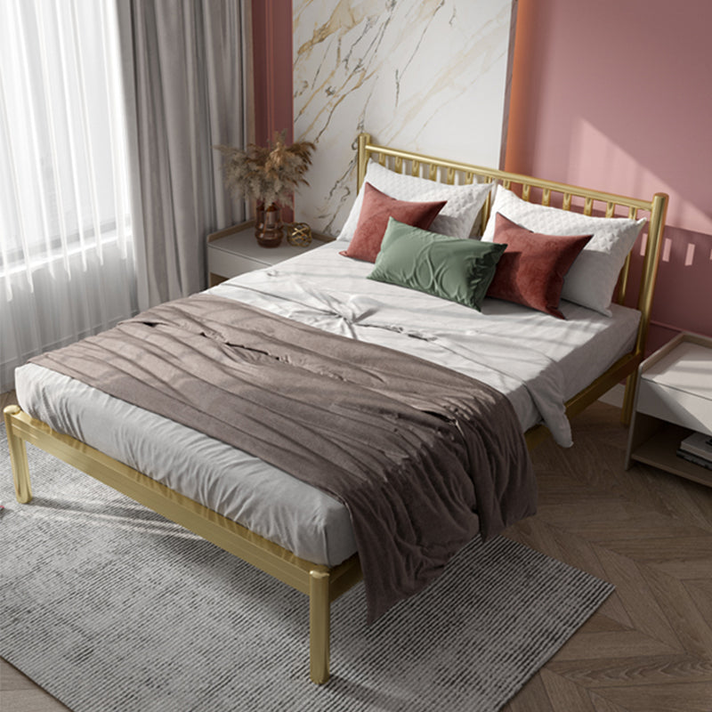 Queen Size Contemporary Metal Bed,40.15 " with Metal Legs Bed