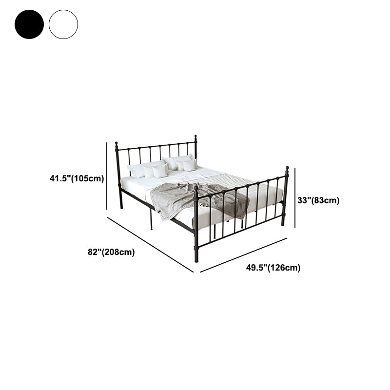 Poster Metal Bed 41 inch With Headboard and Footboard Rectangular Headboard