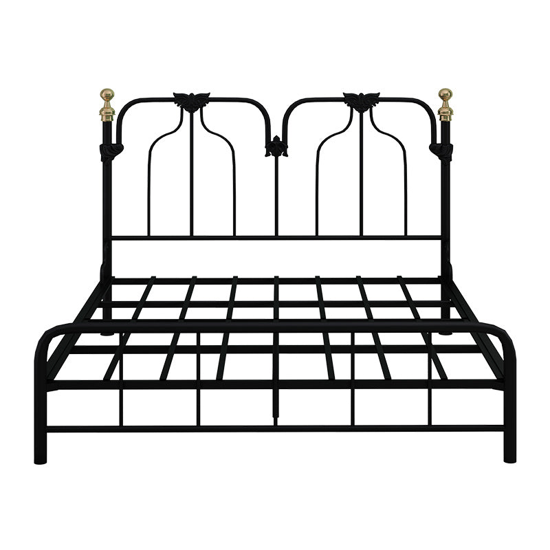 49.21" Modernism Metal Bed with Headboard Low Profile Standard Bed