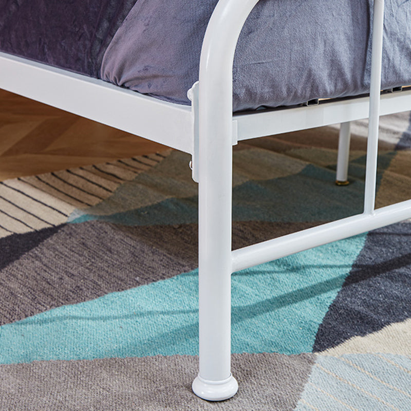 49.21" Modernism Metal Bed with Headboard Low Profile Standard Bed