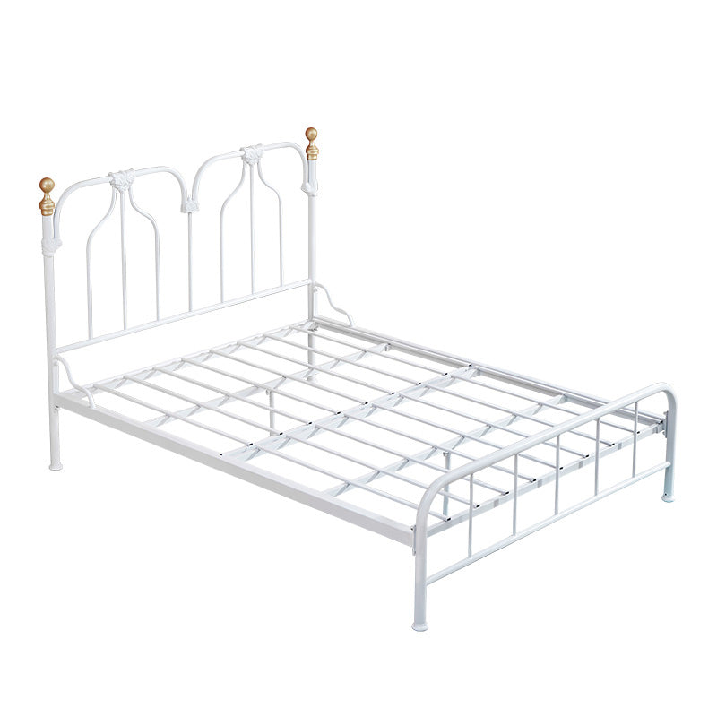 49.21" Modernism Metal Bed with Headboard Low Profile Standard Bed