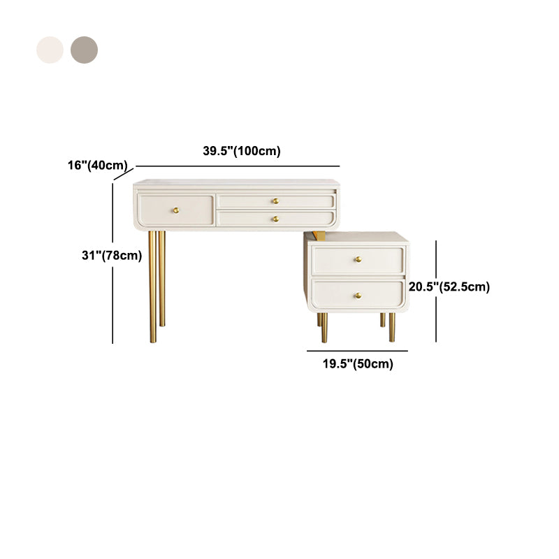 Luxurious Make-up Vanity 3/5 Drawers Stain Resistant Dresser