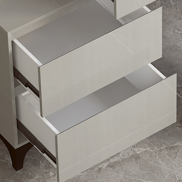 Contemporary Gray Makeup Table With Drawers 14.96 W x 29.52" H for Bedroom
