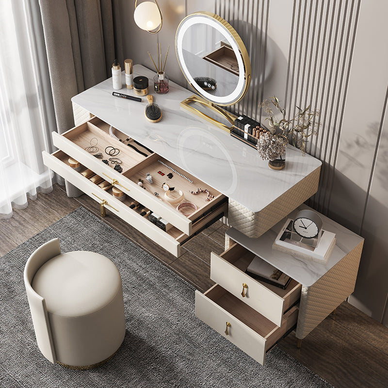 White Makeup Table for Bedroom With Drawer 15.74" W x 31.49" H