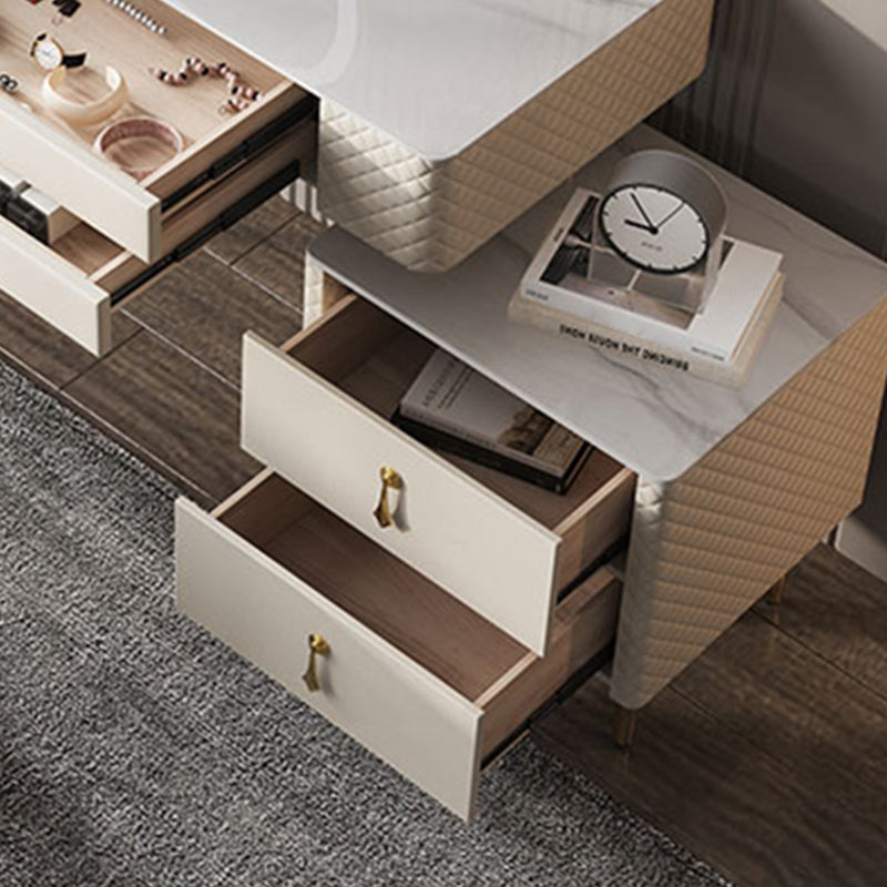 White Makeup Table for Bedroom With Drawer 15.74" W x 31.49" H