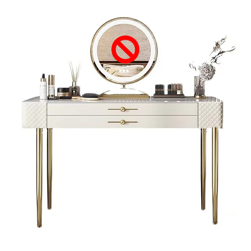 White Makeup Table for Bedroom With Drawer 15.74" W x 31.49" H
