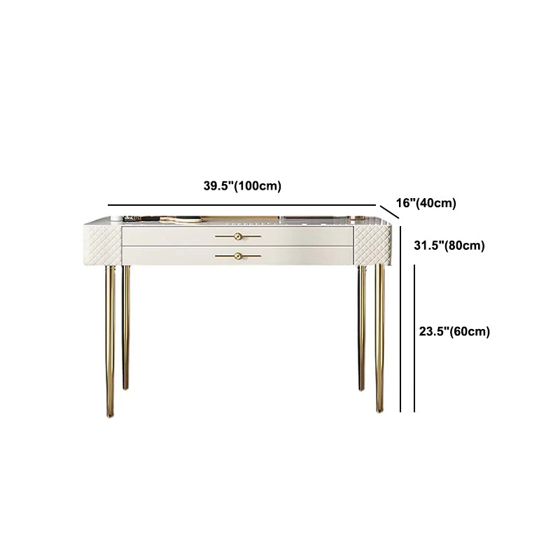 White Makeup Table for Bedroom With Drawer 15.74" W x 31.49" H