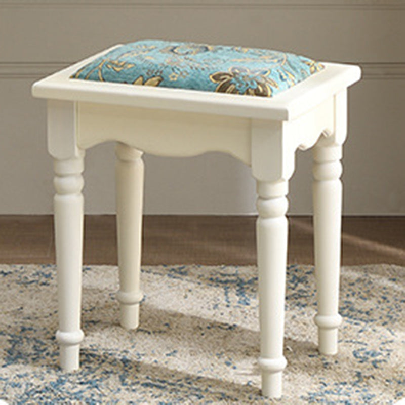 Contemporary Makeup Dressing Table With Drawers White 17.71" W x 30.70" H