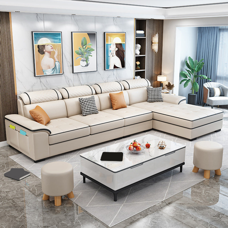 133.07" W x 70.87" D x 35.43" H Pillow Top Arm Sofa with Chaise