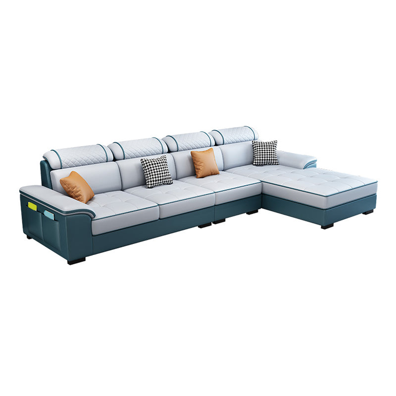 133.07" W x 70.87" D x 35.43" H Pillow Top Arm Sofa with Chaise
