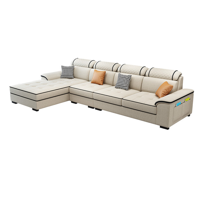 133.07" W x 70.87" D x 35.43" H Pillow Top Arm Sofa with Chaise