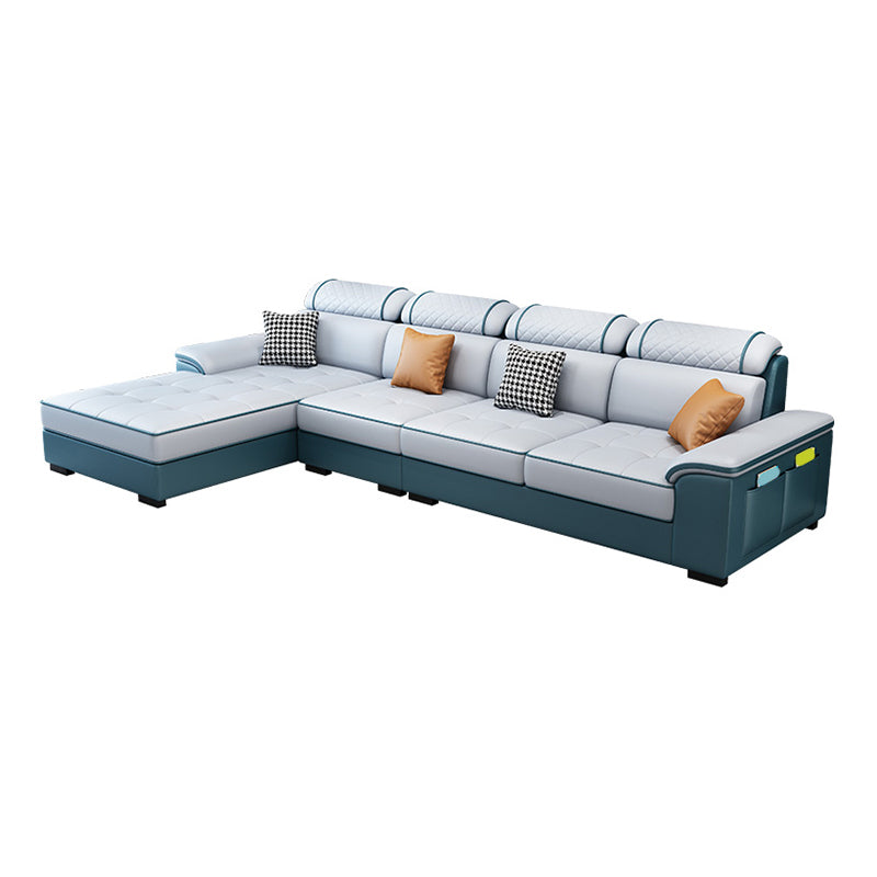 133.07" W x 70.87" D x 35.43" H Pillow Top Arm Sofa with Chaise