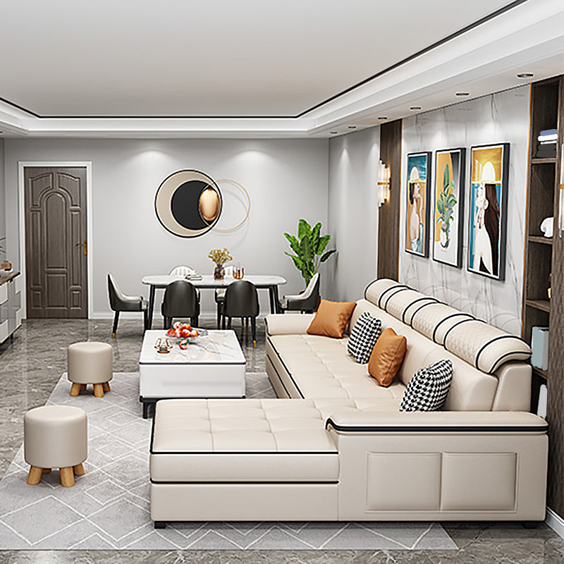 133.07" W x 70.87" D x 35.43" H Pillow Top Arm Sofa with Chaise