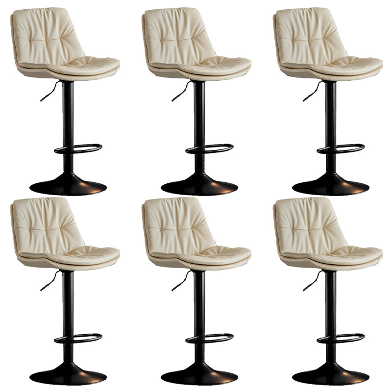 Industrial Metal Barstool Faux Leather Counter Stool With Chrome Base