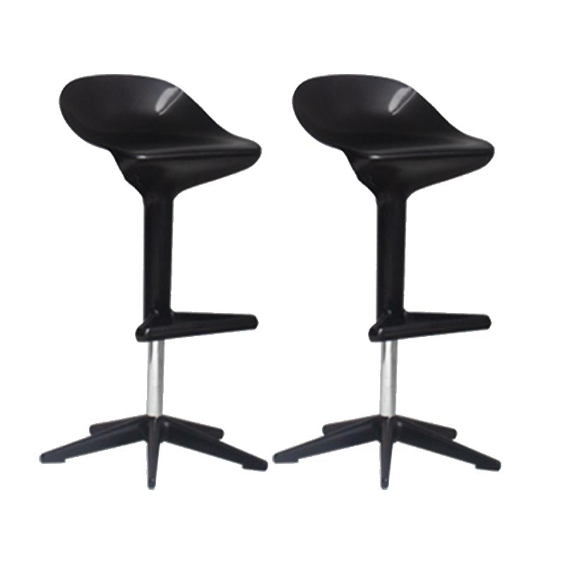 Scandinavian Adjustable Height Bar Stool Plastic Footrest Stool