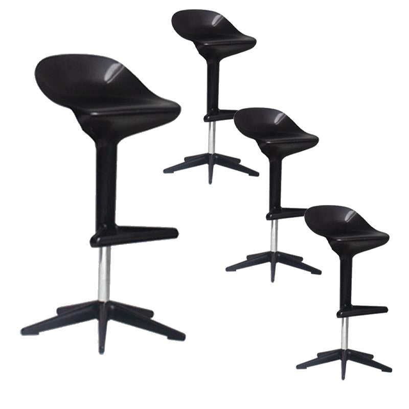 Scandinavian Adjustable Height Bar Stool Plastic Footrest Stool