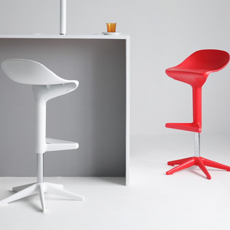 Scandinavian Adjustable Height Bar Stool Plastic Footrest Stool