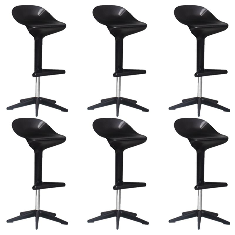 Scandinavian Adjustable Height Bar Stool Plastic Footrest Stool