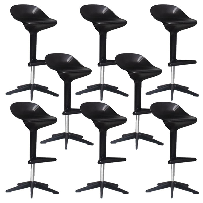 Scandinavian Adjustable Height Bar Stool Plastic Footrest Stool