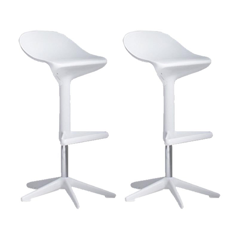 Scandinavian Adjustable Height Bar Stool Plastic Footrest Stool
