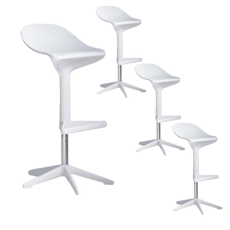 Scandinavian Adjustable Height Bar Stool Plastic Footrest Stool